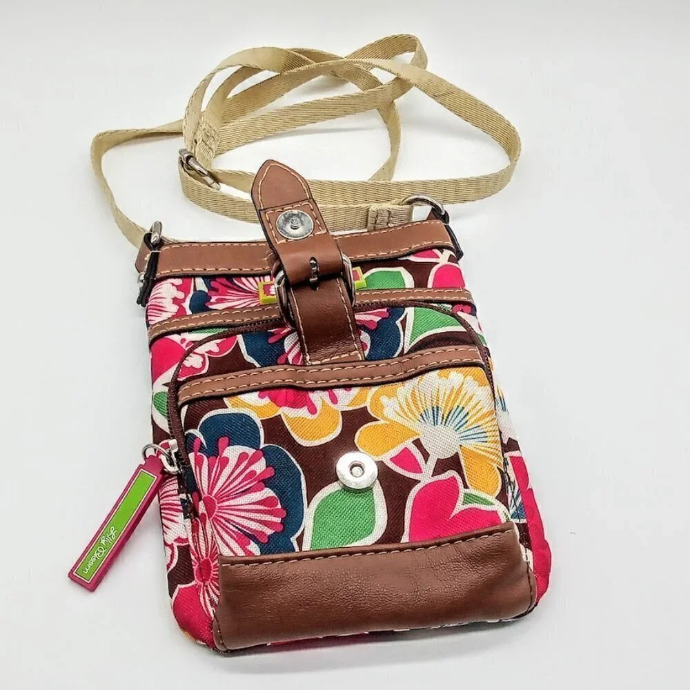 Lily Bloom Small Multicolor Floral Crossbody Bag